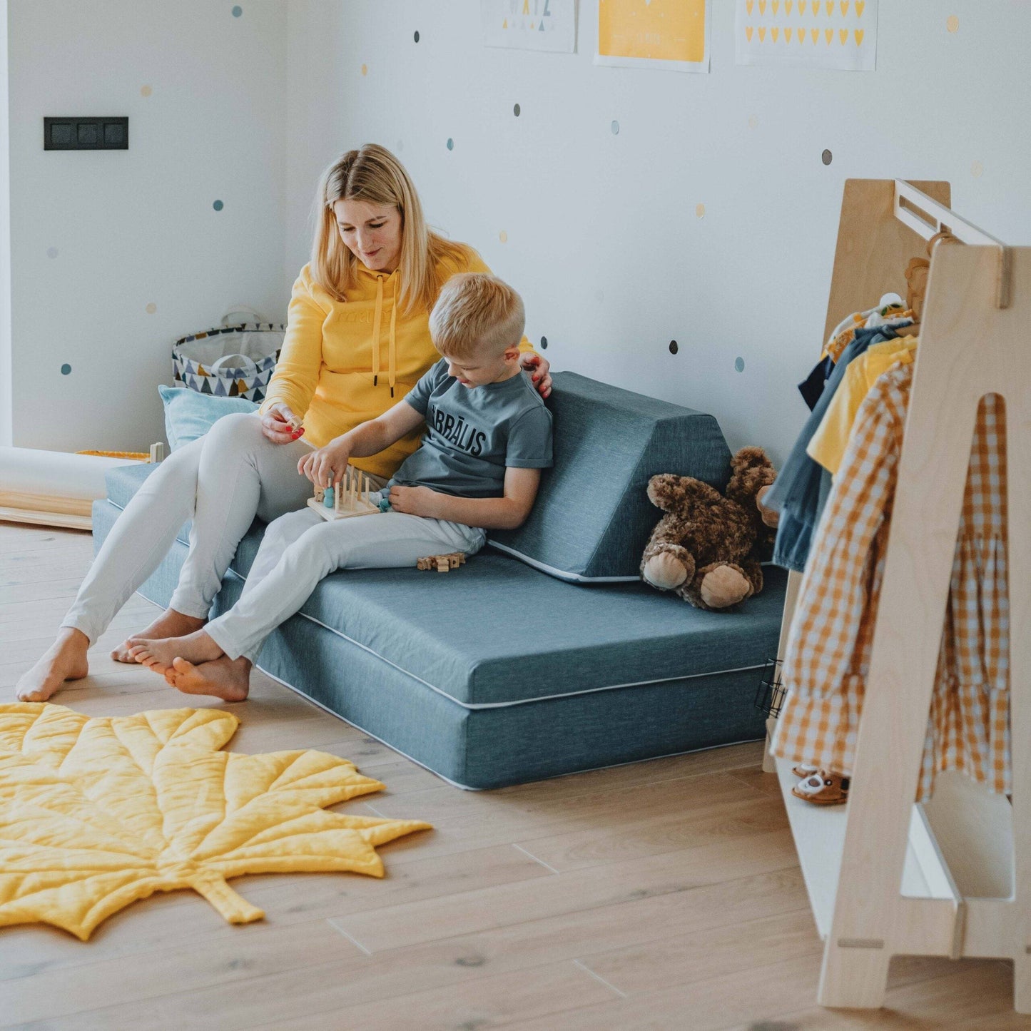 Montessori Turkos Block Barnsoffa / Leksoffa - Från 1 - 16 år