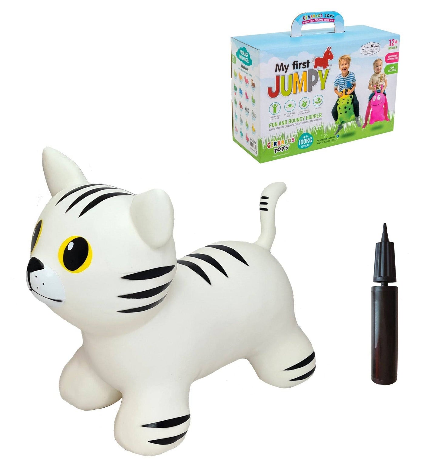 Min Första Jumpy Hoppdjur - Den Hoppande Vita Katten