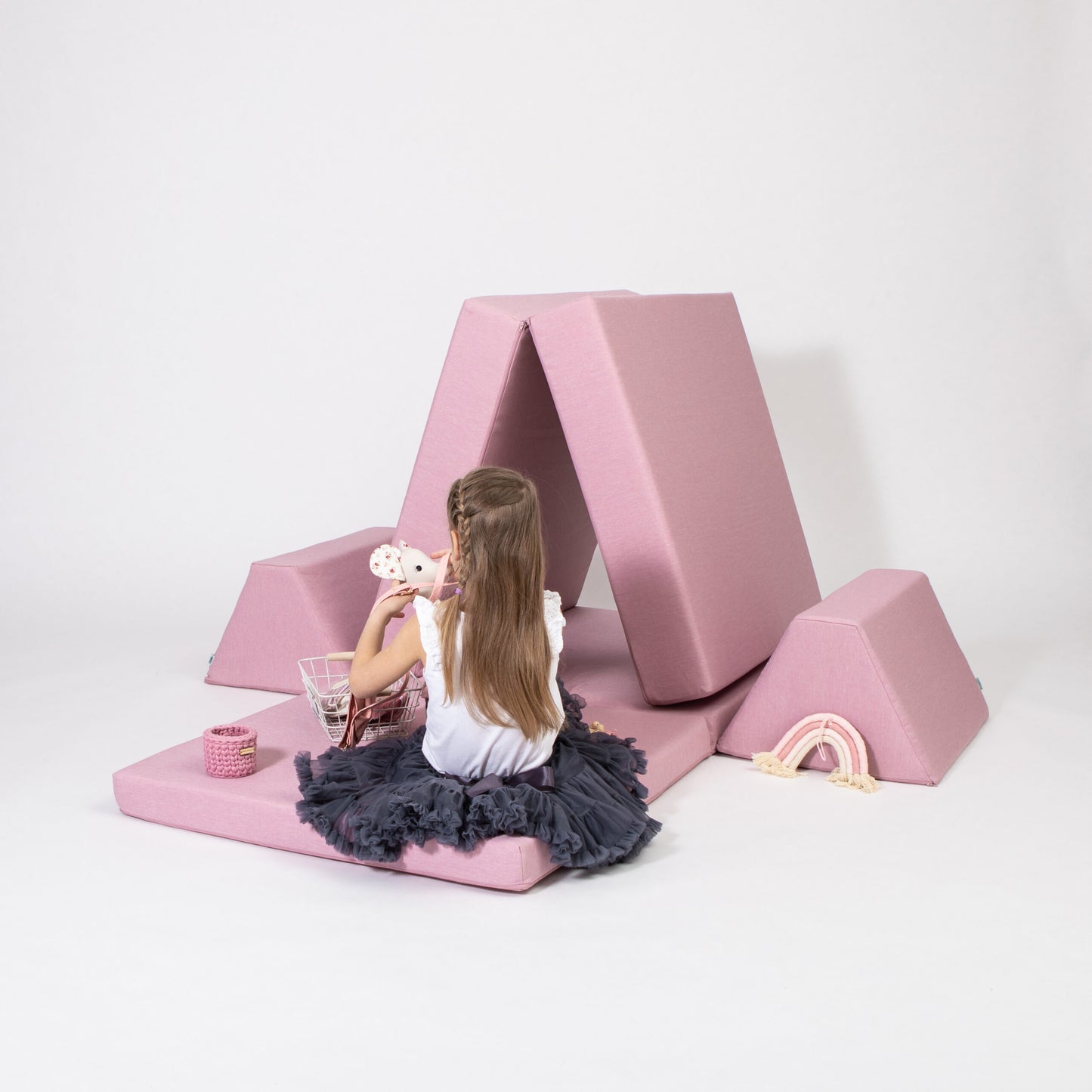 Montessori Rosa Block Barnsoffa / Leksoffa - Från 1 - 16 år