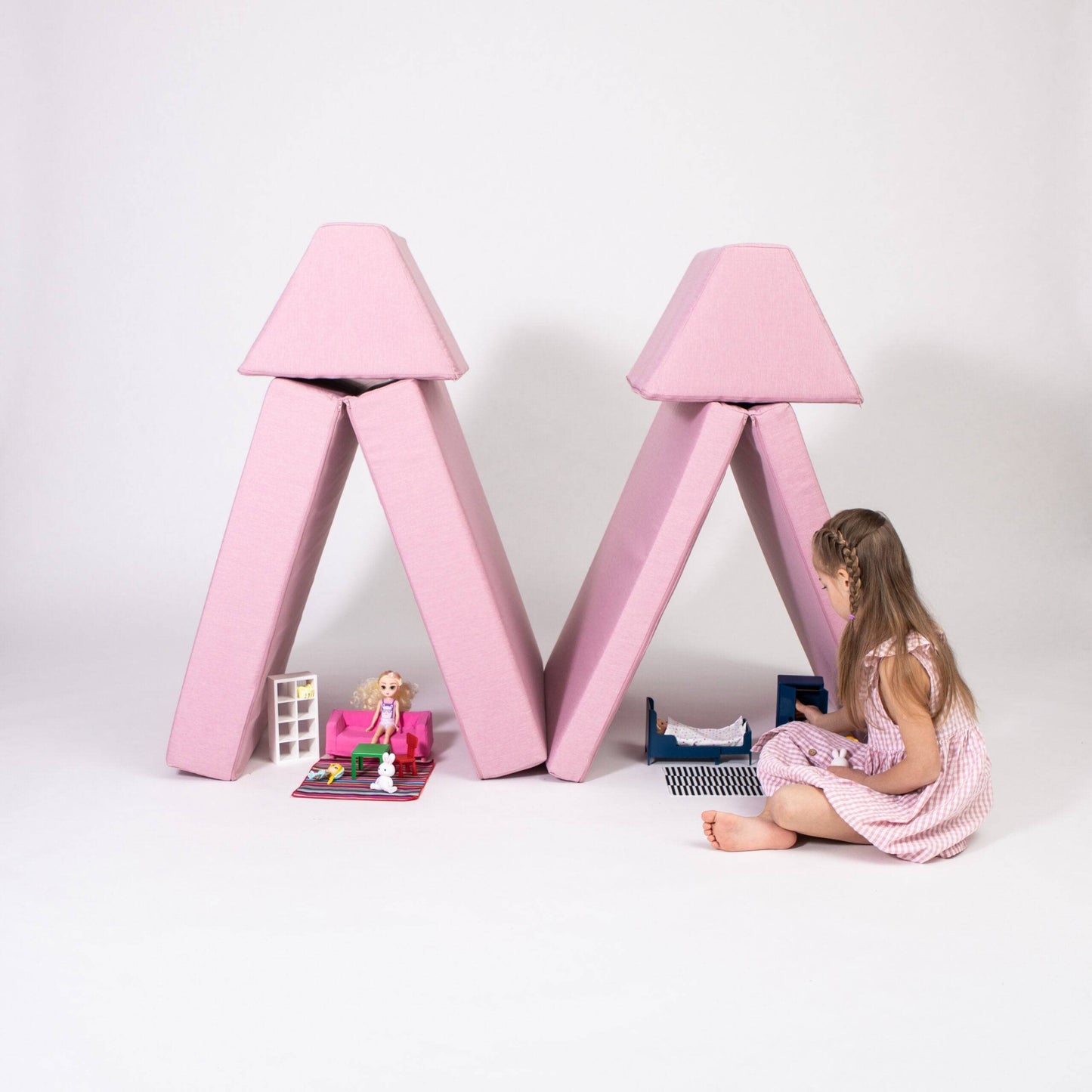 Montessori Rosa Block Barnsoffa / Leksoffa - Från 1 - 16 år