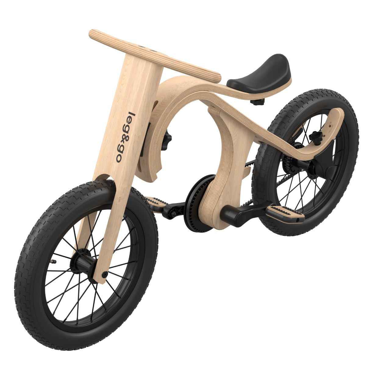 Pedaler Tillägg till Leg&Go Springcykel i Trä