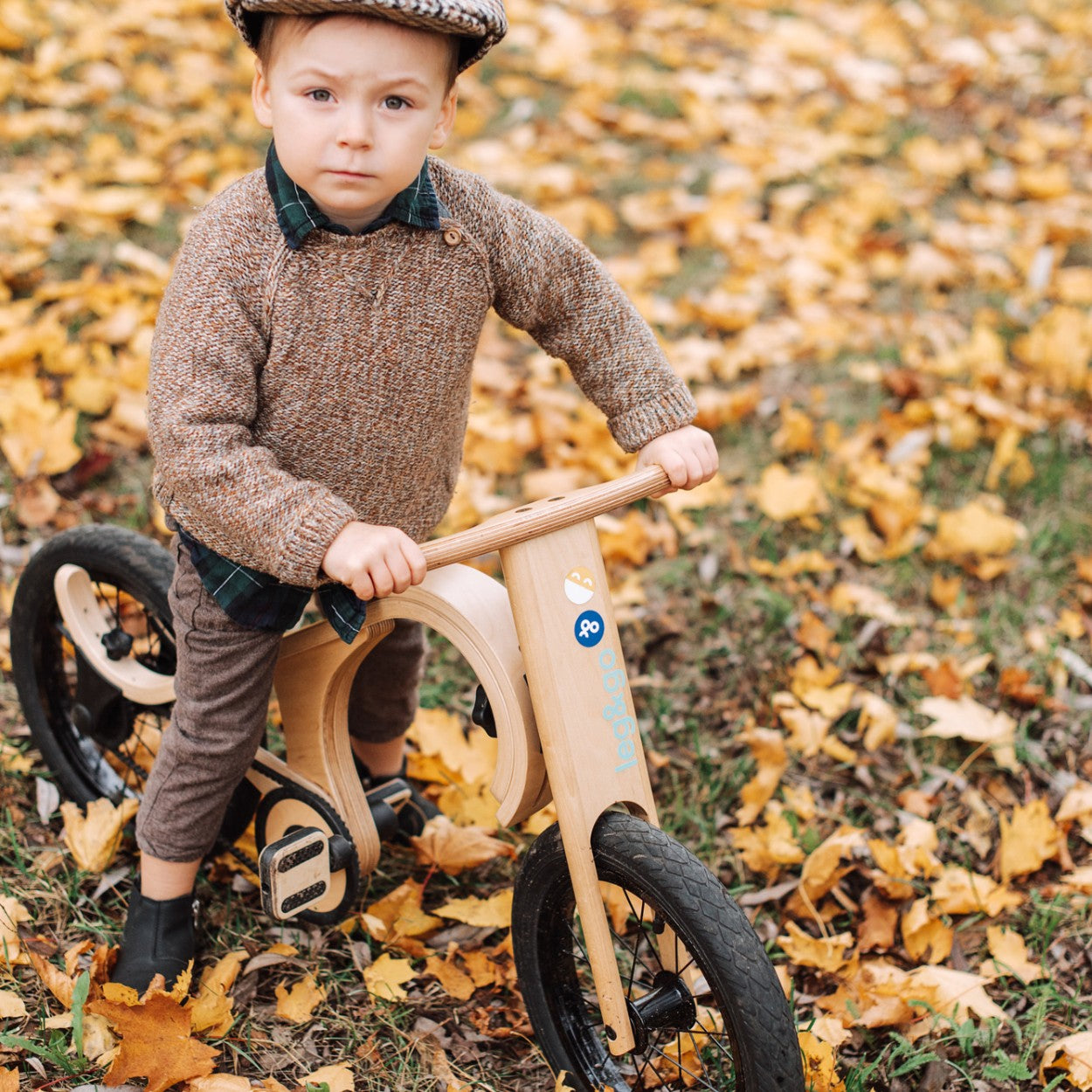 Pedaler Tillägg till Leg&Go Springcykel i Trä