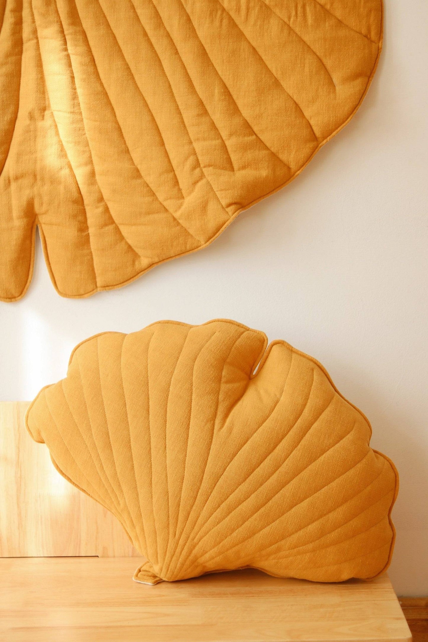 Ekologisk Bomull & Sammet Mango Lekmatta - Gingkoblad