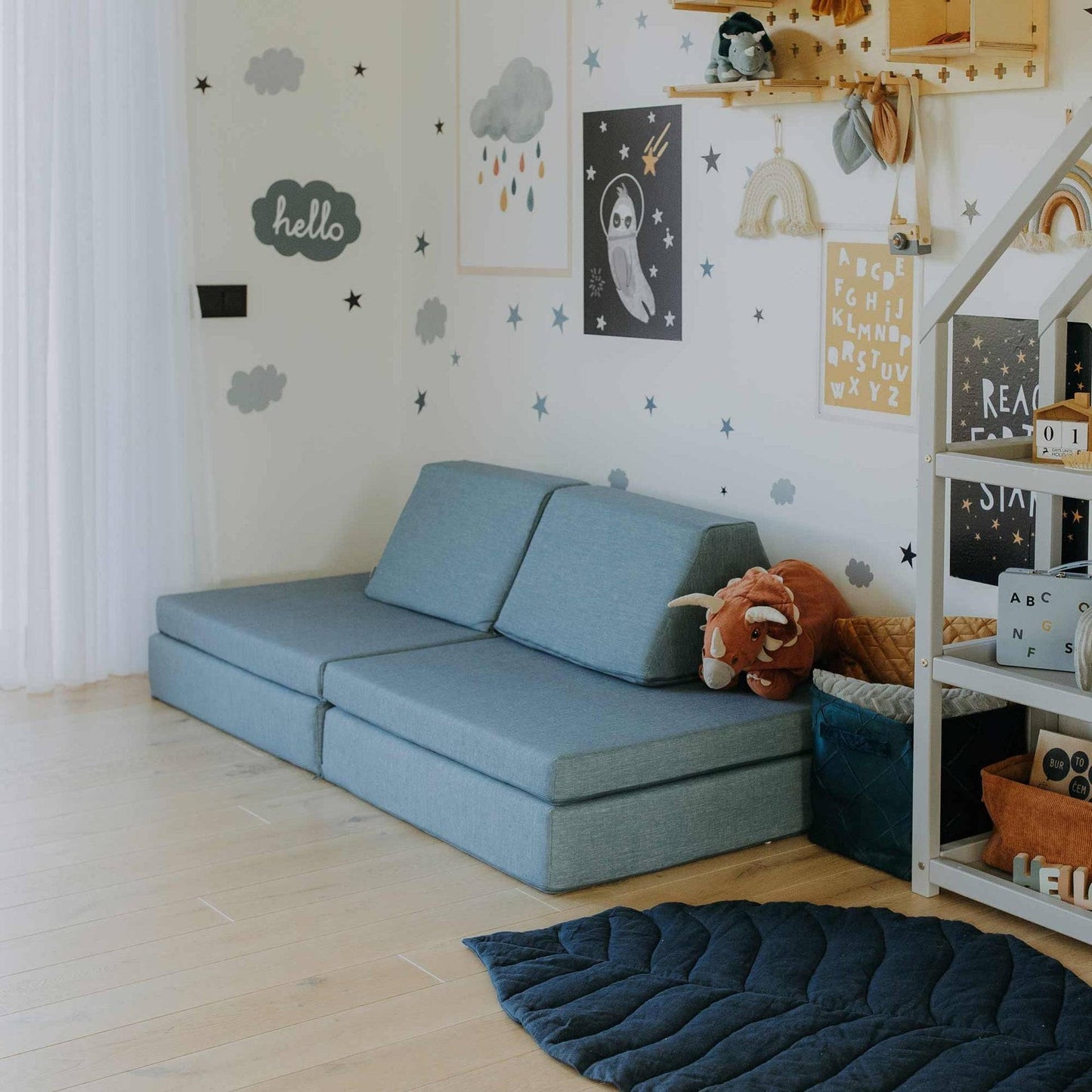 Montessori Turkos Block Barnsoffa / Leksoffa - Från 1 - 16 år