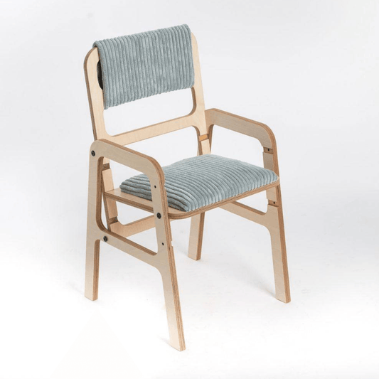 Justerbar Ergonomisk Stol i Trä för Barn - Mintgrön - Medium