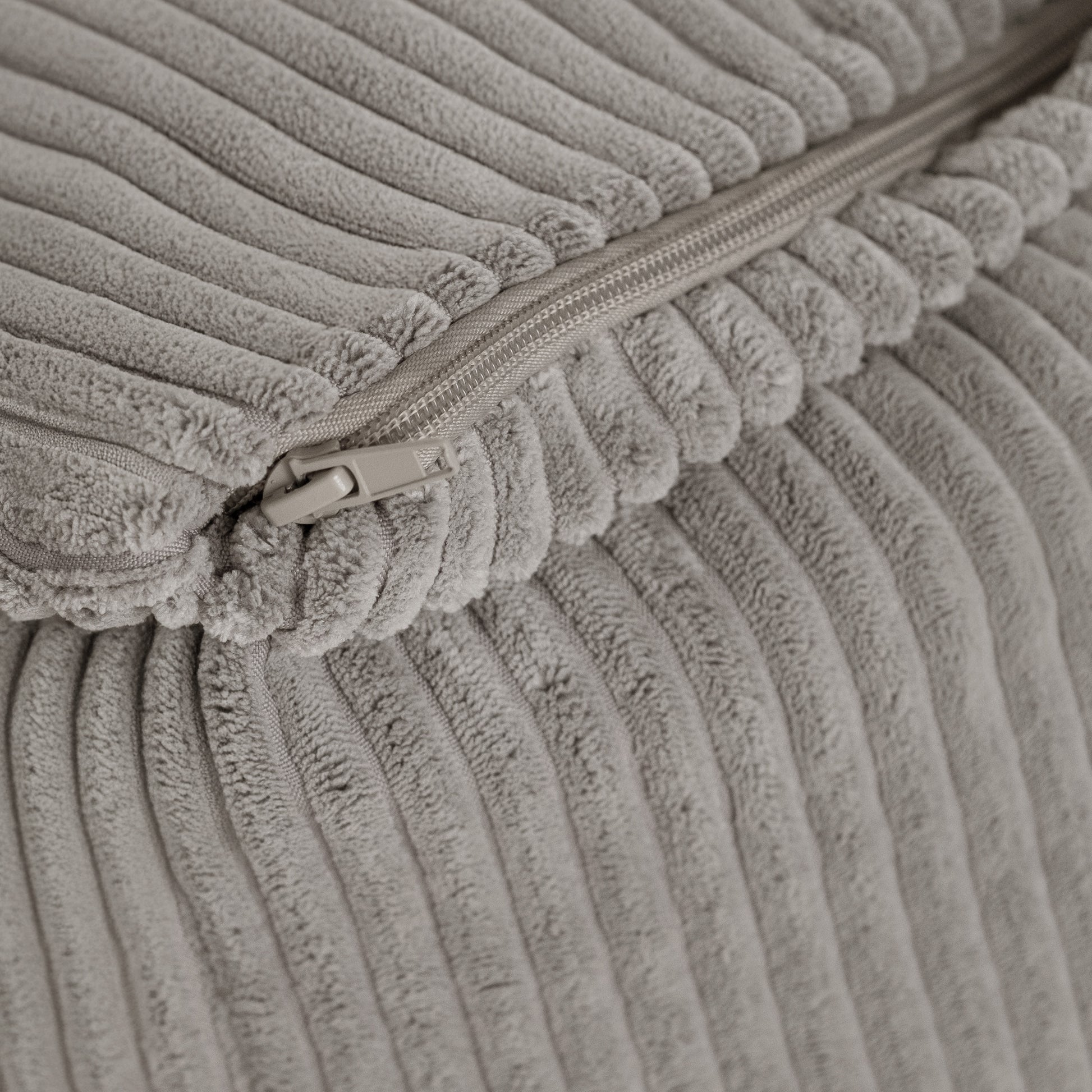 Stilren Sammets Manchester Sittpuff / Saccosäck - Beige