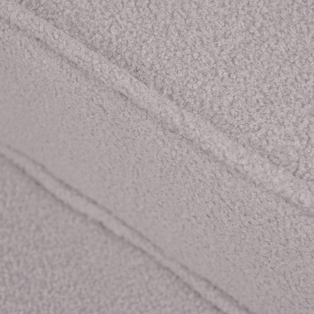 Vikbar Fåtölj i Grå/Beige Teddytyg för Barn - 150x60cm utfälld
