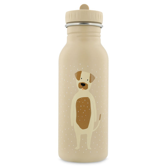 Rostfri Beige Vattenflaska i Stål - 500 ml - Herr Hund