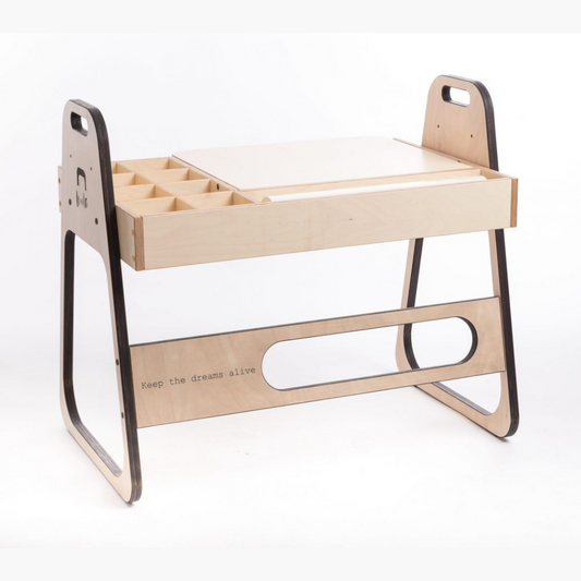 Multisensoriskt Montessori Skrivbord / Lekbord i Trä - Julle