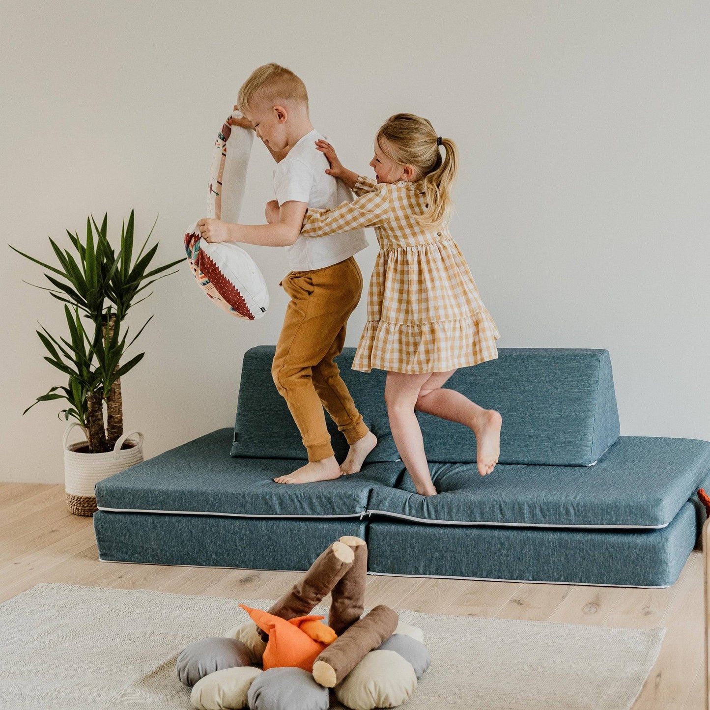 Montessori Turkos Block Barnsoffa / Leksoffa - Från 1 - 16 år