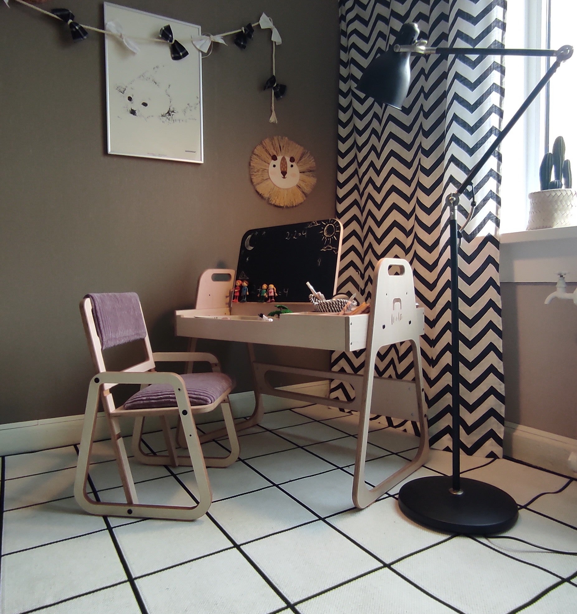 Justerbar Ergonomisk Stol för Barn - Julle - Mauve-Rosa