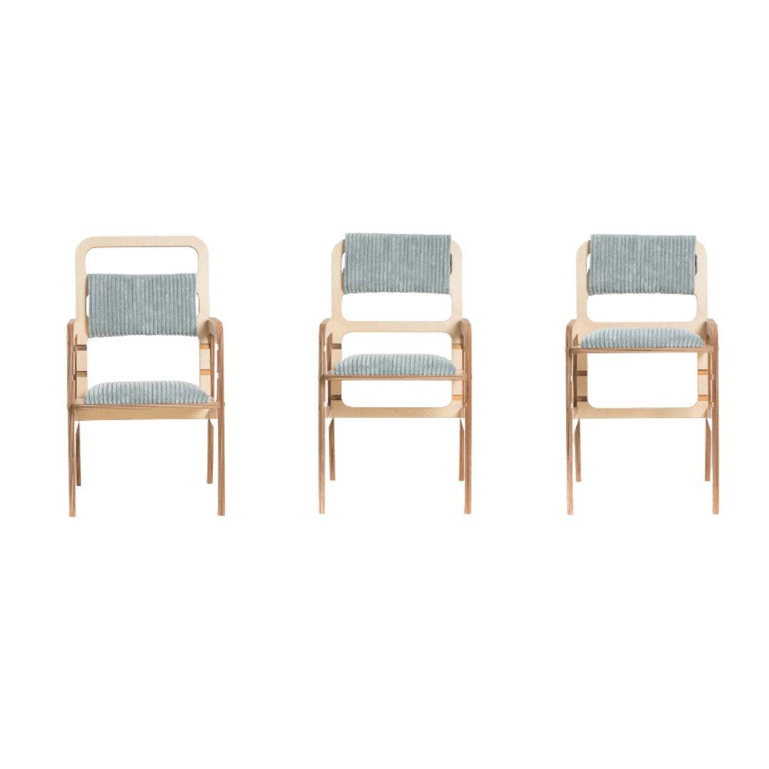Justerbar Ergonomisk Stol i Trä för Barn - Mintgrön - Medium