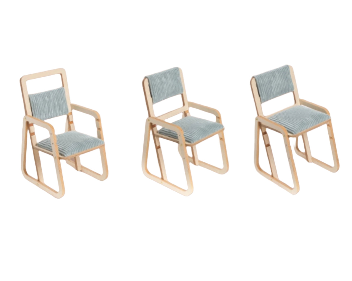 Justerbar Montessori Stol & Skrivbord Set i Trä för Barn - Mintgrön - Julle
