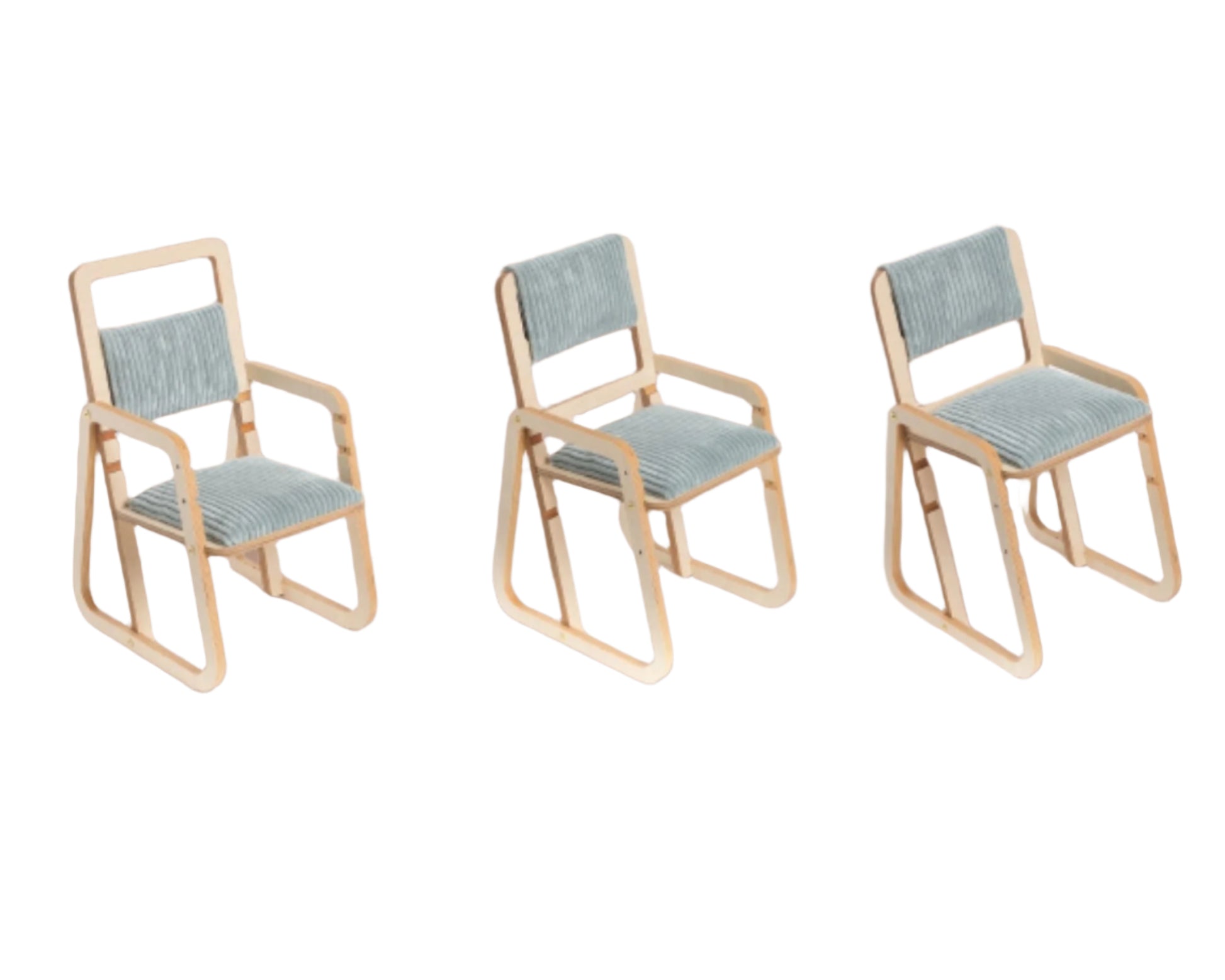 Justerbar Montessori Stol & Skrivbord Set i Trä för Barn - Mintgrön - Julle