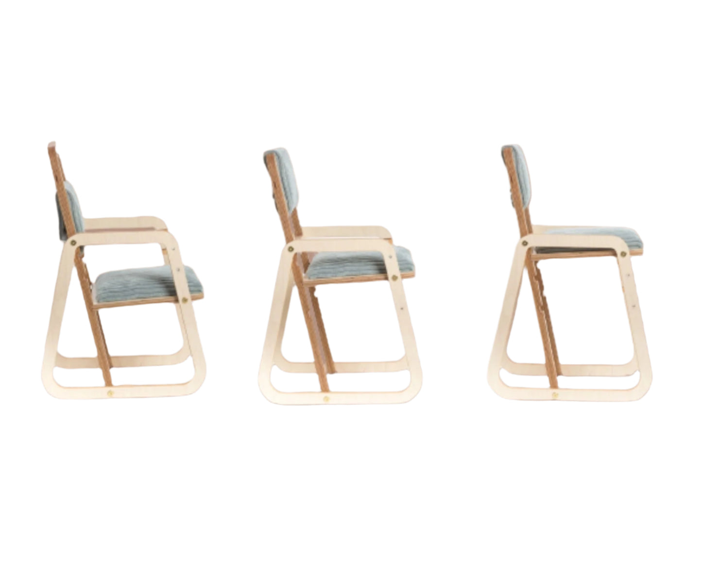 Justerbar Montessori Stol & Skrivbord Set i Trä för Barn - Mintgrön - Julle
