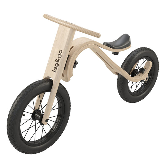 Leg&Go Springcykel i Trä - Omvandlingsbar Barncykel - 1 - 5 År