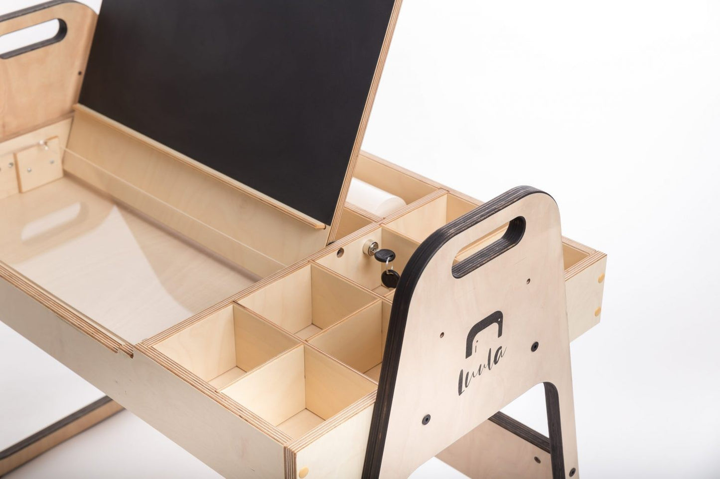 Multisensoriskt Montessori Skrivbord / Lekbord i Trä - Julle