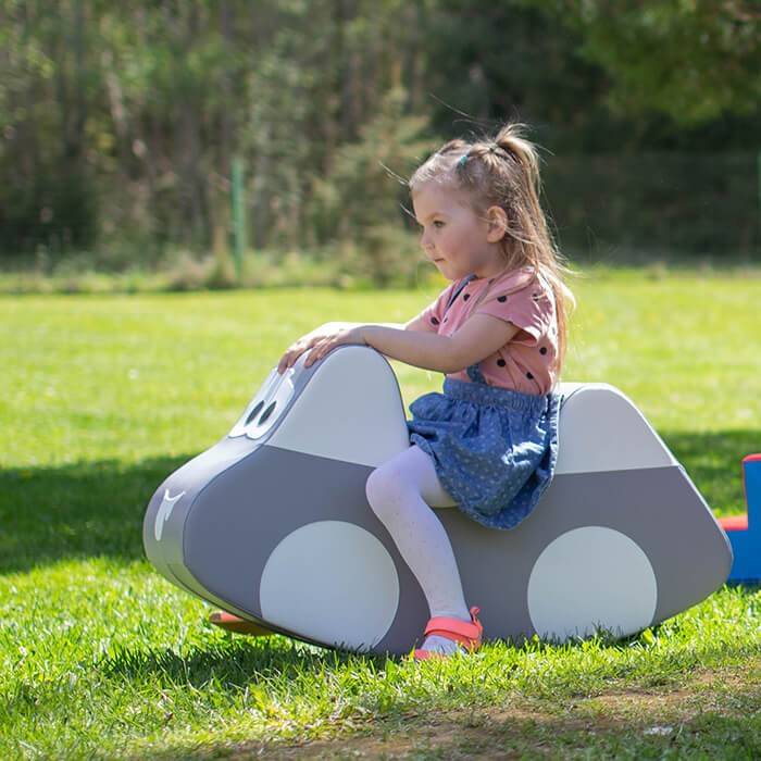 Mjuk Grå Skum Gungbil - Rocker från Iglu