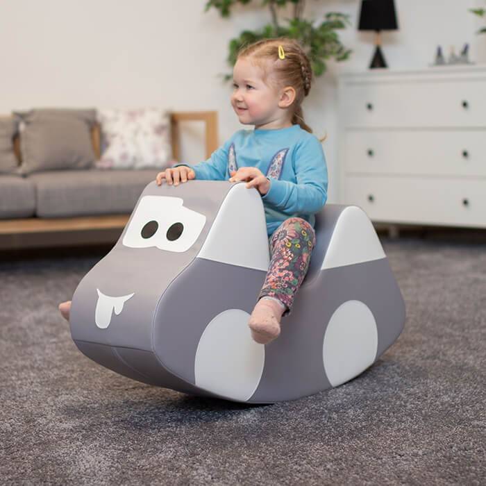 Mjuk Grå Skum Gungbil - Rocker från Iglu