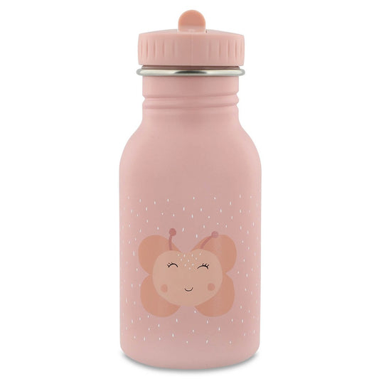 Rostfri Rosa Vattenflaska i Stål - 350 ml - Fru Fjäril