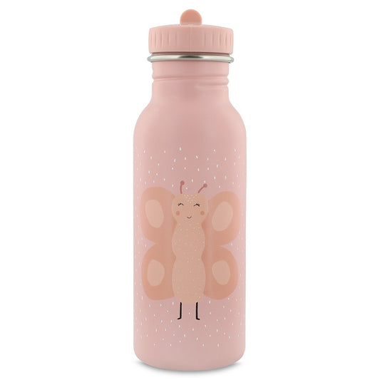 Rostfri Rosa Vattenflaska i Stål - 500 ml - Fru Fjäril
