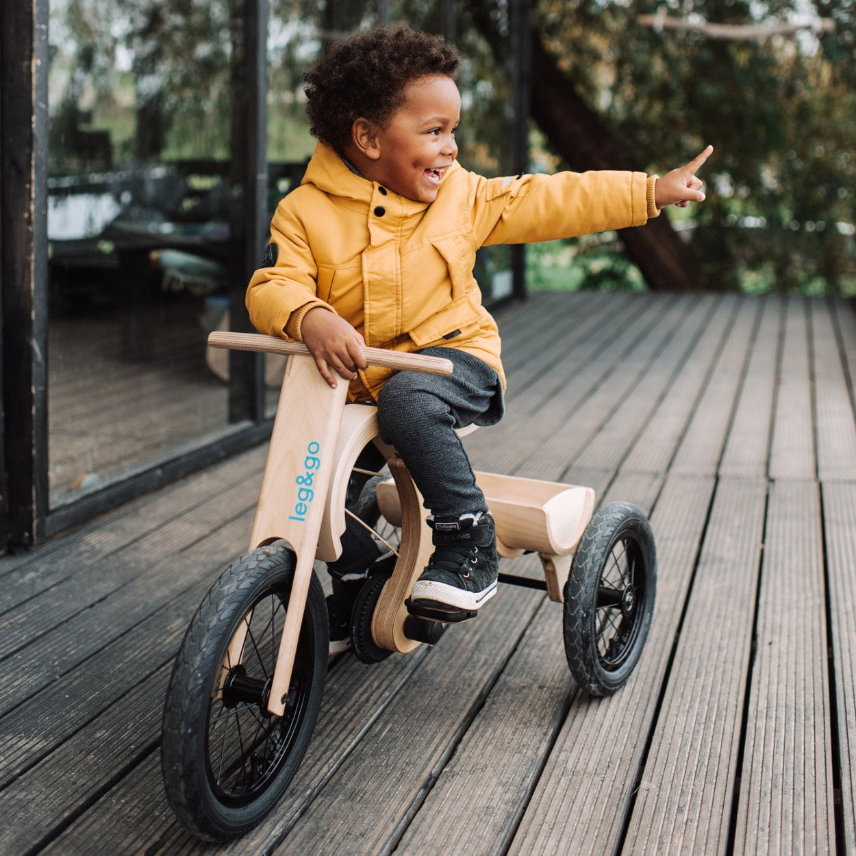 Tillbehör - Trehjuling-Set till Leg&Go Springcykel i Trä