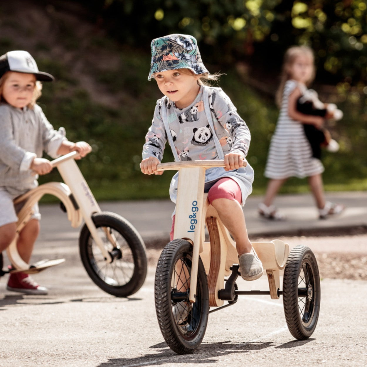 Tillbehör - Trehjuling-Set till Leg&Go Springcykel i Trä