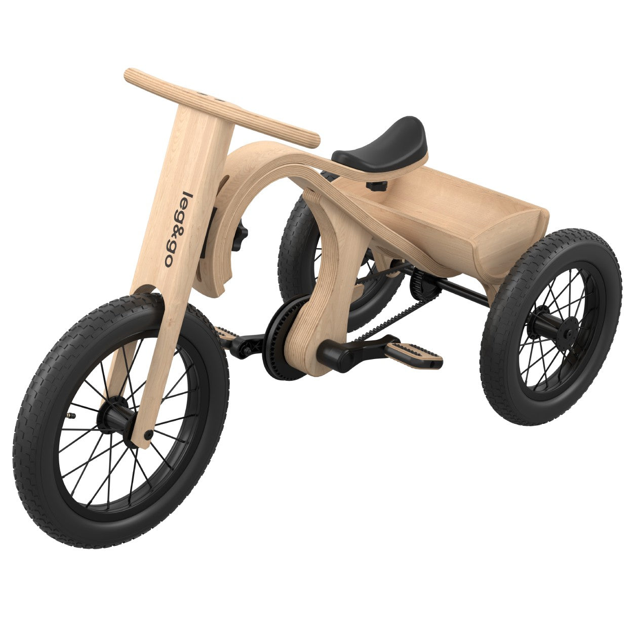 Tillbehör - Trehjuling-Set till Leg&Go Springcykel i Trä
