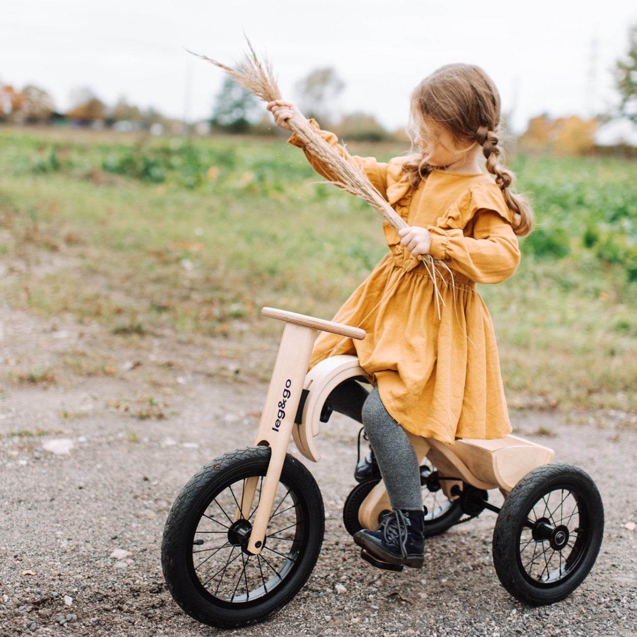 Tillbehör - Trehjuling-Set till Leg&Go Springcykel i Trä