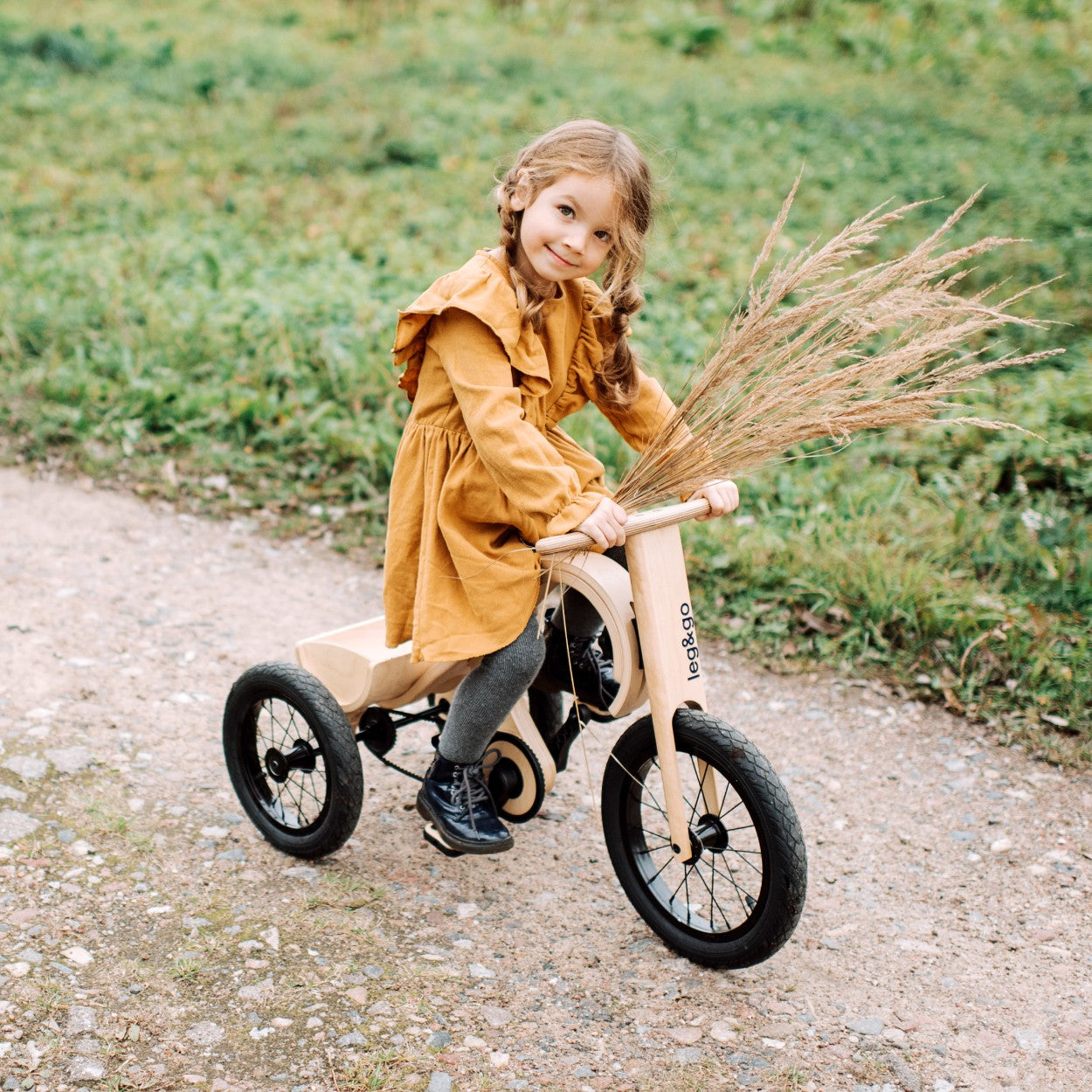 Tillbehör - Trehjuling-Set till Leg&Go Springcykel i Trä